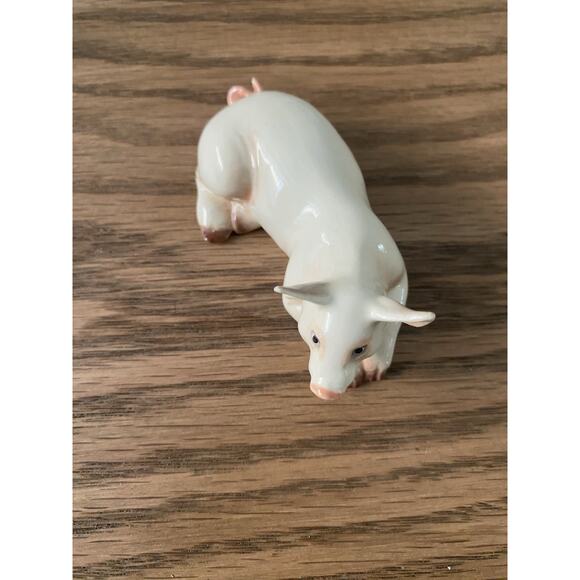 Vintage Hagen Renaker Pig Figure Porcelain Lying Pig Figurine - Picture 2 of 5
